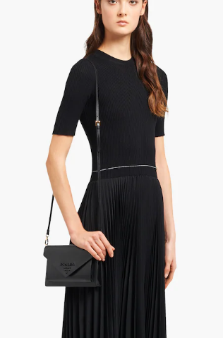 Prada Saffiano leather mini-bag 1BP020 black Prada Saffiano leather mini-bag 1BP020 black