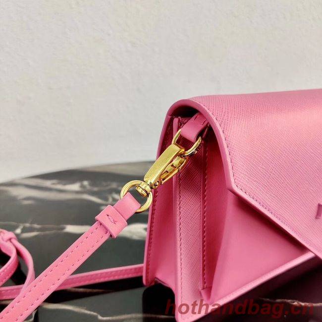 Prada Saffiano leather mini-bag 1BP020 pink Prada Saffiano leather mini-bag 1BP020 pink