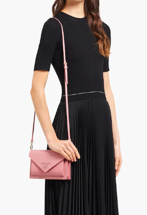 Prada Saffiano leather mini-bag 1BP020 pink Prada Saffiano leather mini-bag 1BP020 pink