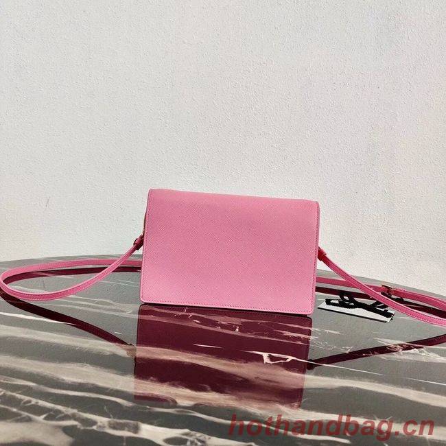 Prada Saffiano leather mini-bag 1BP020 pink Prada Saffiano leather mini-bag 1BP020 pink