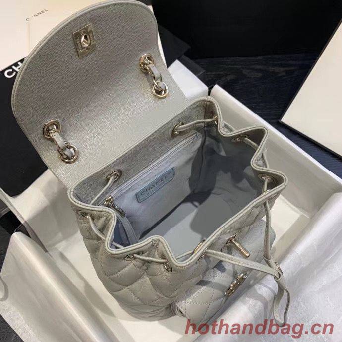 Chanel backpack Grained Calfskin & Gold-Tone Metal AS1371 Gray Chanel backpack Grained Calfskin & Gold-Tone Metal AS1371 Gray