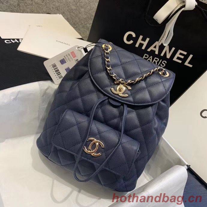 Chanel backpack Grained Calfskin & Gold-Tone Metal AS1371 Navy Chanel backpack Grained Calfskin & Gold-Tone Metal AS1371 Navy