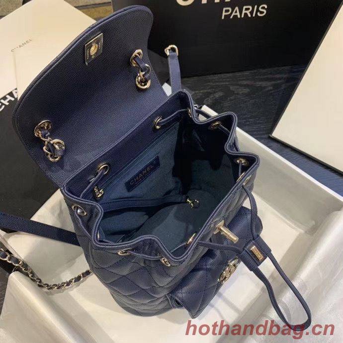 Chanel backpack Grained Calfskin & Gold-Tone Metal AS1371 Navy Chanel backpack Grained Calfskin & Gold-Tone Metal AS1371 Navy