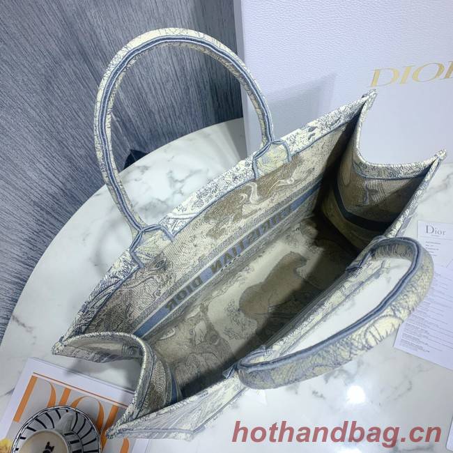 DIOR BOOK TOTE BAG IN EMBROIDERED CANVAS C1286-5