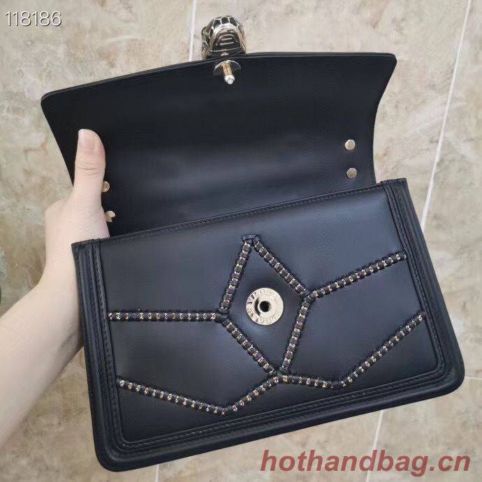 BVLGARI Serpenti Forever leather shoulder bag 288656 black BVLGARI Serpenti Forever leather shoulder bag 288656 black