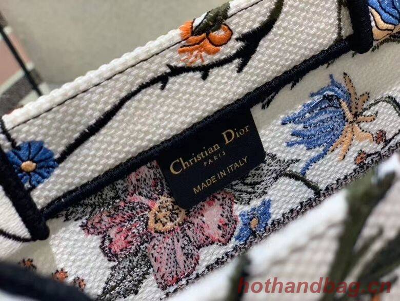 DIOR BOOK TOTE EMBROIDERED CANVAS BAG C1286-10 DIOR BOOK TOTE EMBROIDERED CANVAS BAG C1286-10
