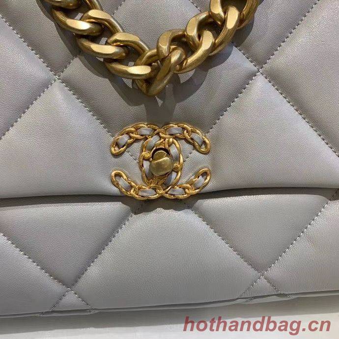 CHANEL 19 Flap Bag AS1160 AS1161 AS1162 Light Gray CHANEL 19 Flap Bag AS1160 AS1161 AS1162 Light Gray