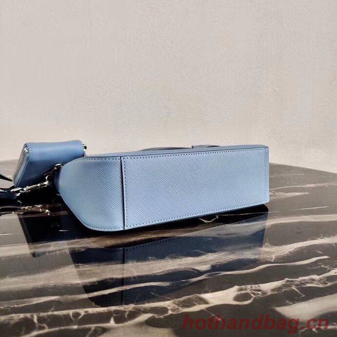 Prada Saffiano leather mini shoulder bag 2BH204 sky blue Prada Saffiano leather mini shoulder bag 2BH204 sky blue