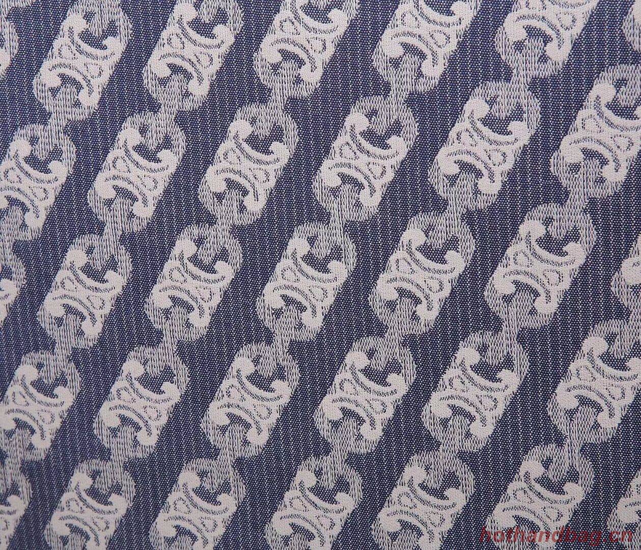 Celine TEEN TRIOMPHE BAG IN TRIOMPHE CANVAS AND CALFSKIN CL90402 BLUE