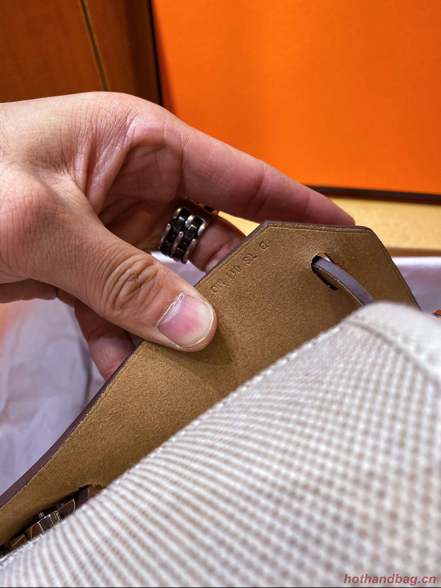 Hermes Herbag 31CM Original Canvas Leather & Calfskin 45988 brown&white Hermes Herbag 31CM Original Canvas Leather & Calfskin 45988 brown&white