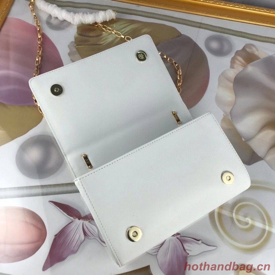 Dolce & Gabbana Original Leather Shoulder Bag BB6315 White Dolce & Gabbana Original Leather Shoulder Bag BB6315 White