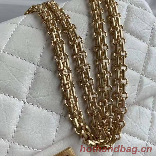 Chanel 2.55 Calfskin Flap Bag A37587 white