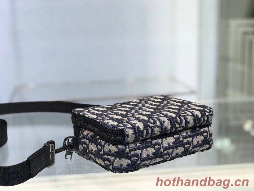 Grained Black Calfskin and Dior Oblique Jacquard C1911 Grained Black Calfskin and Dior Oblique Jacquard C1911