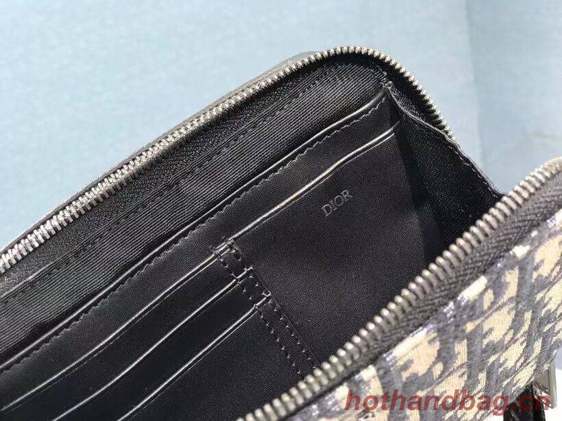 Grained Black Calfskin and Dior Oblique Jacquard C1911 Grained Black Calfskin and Dior Oblique Jacquard C1911