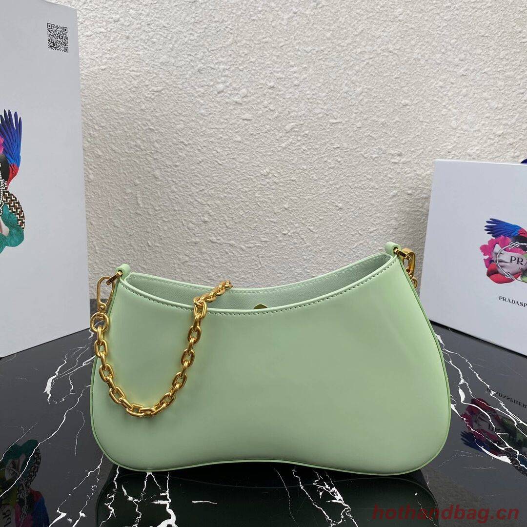 Prada Saffiano leather shoulder bag 2BC148 green Prada Saffiano leather shoulder bag 2BC148 green