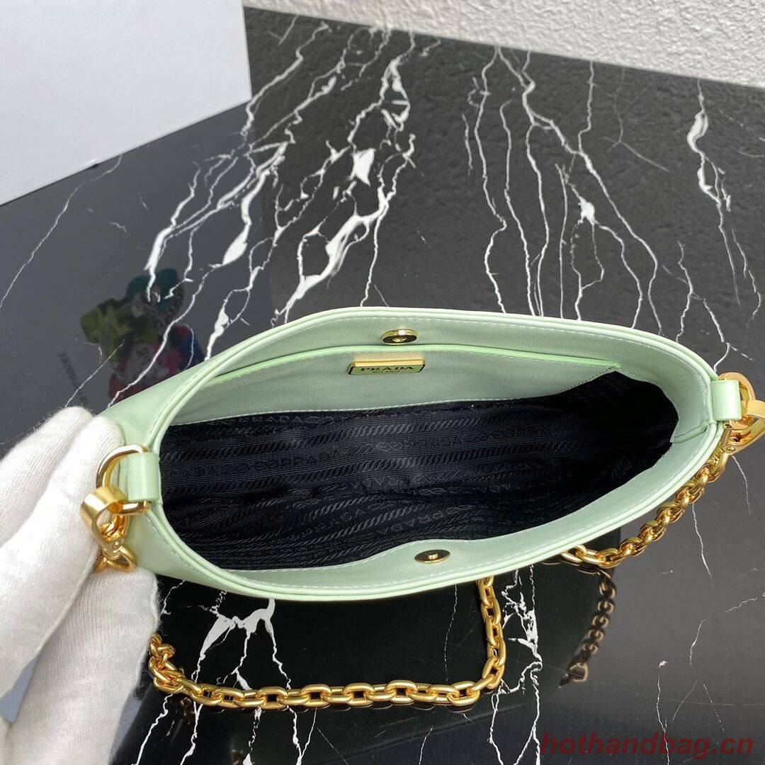 Prada Saffiano leather shoulder bag 2BC148 green Prada Saffiano leather shoulder bag 2BC148 green