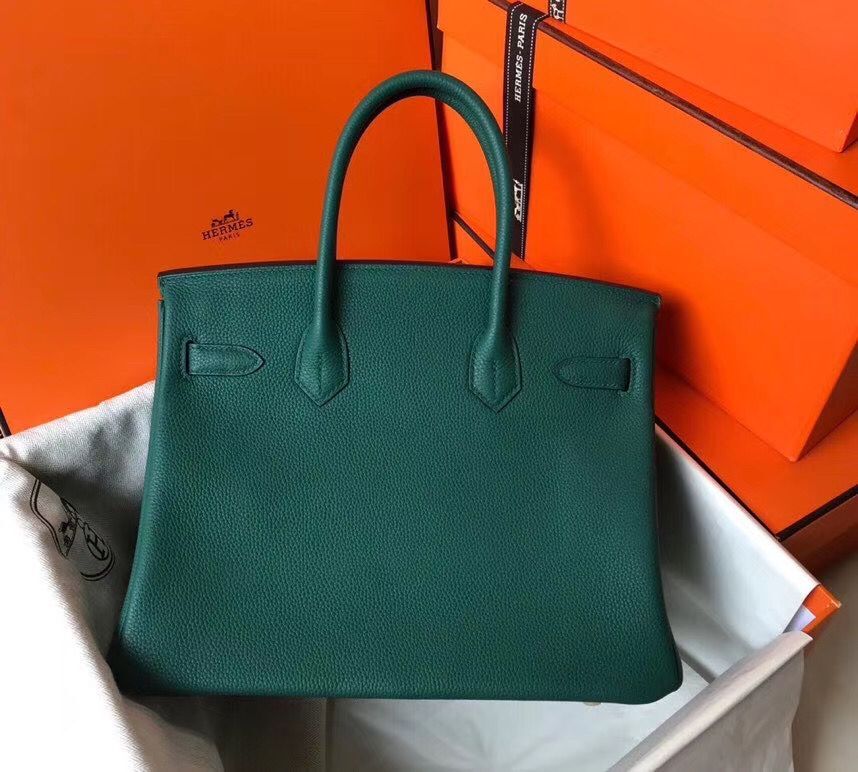 Hermes Birkin Bag Original Leather 35CM 17825 Green Hermes Birkin Bag Original Leather 35CM 17825 Green