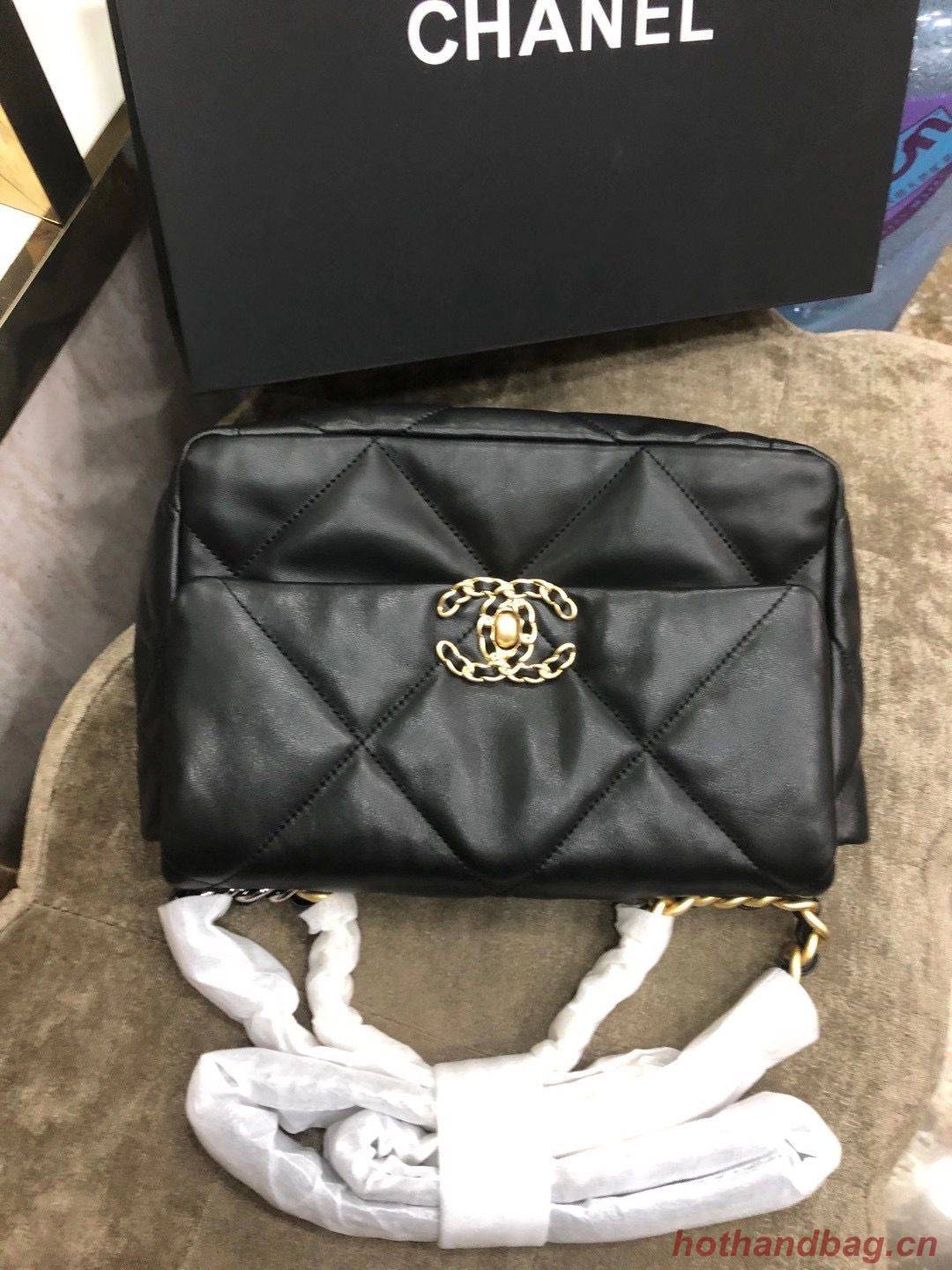 Chanel Origianl Leather 19 Flap Bag AS1160 Black Chanel Origianl Leather 19 Flap Bag AS1160 Black