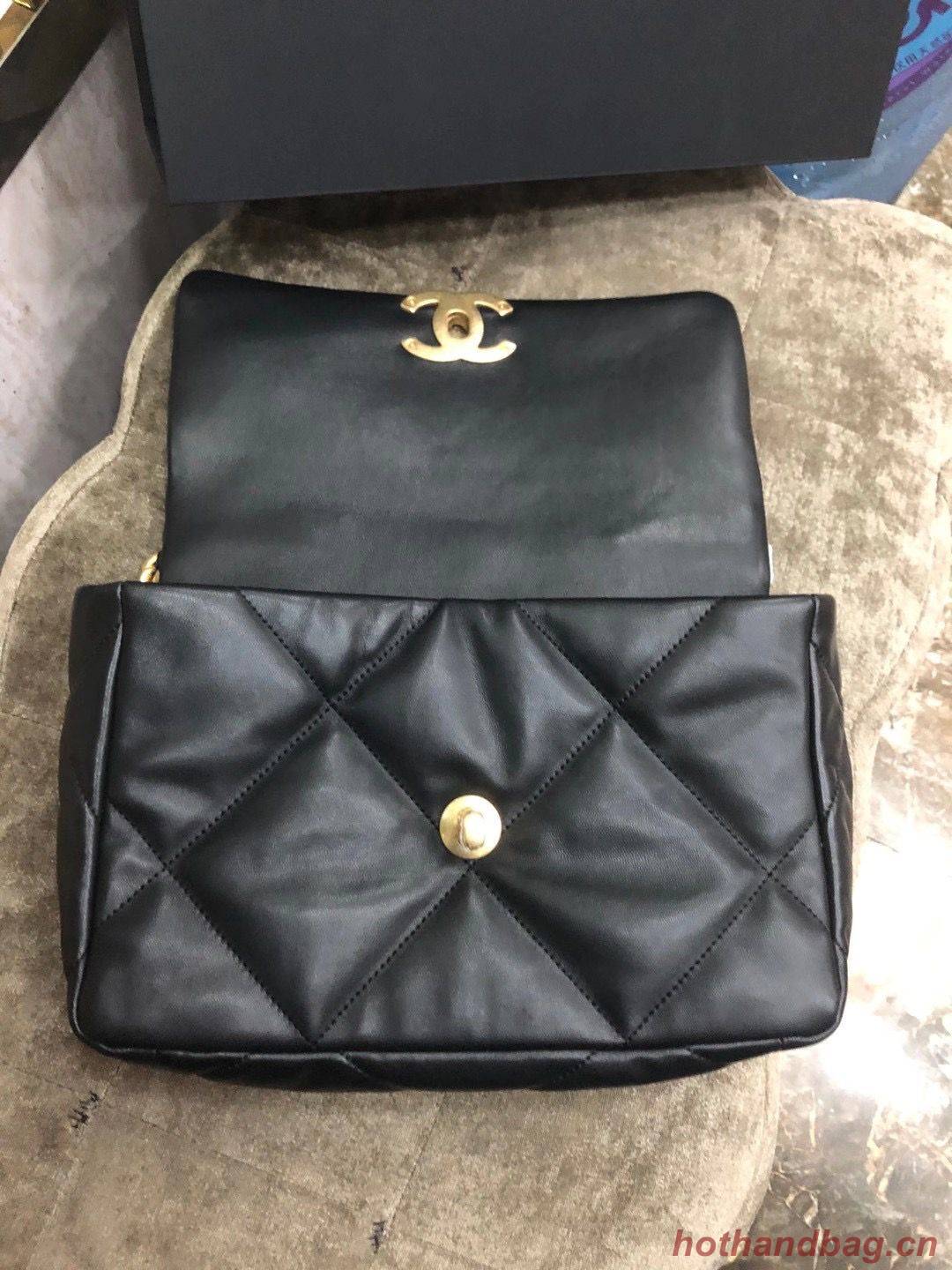 Chanel Origianl Leather 19 Flap Bag AS1160 Black Chanel Origianl Leather 19 Flap Bag AS1160 Black