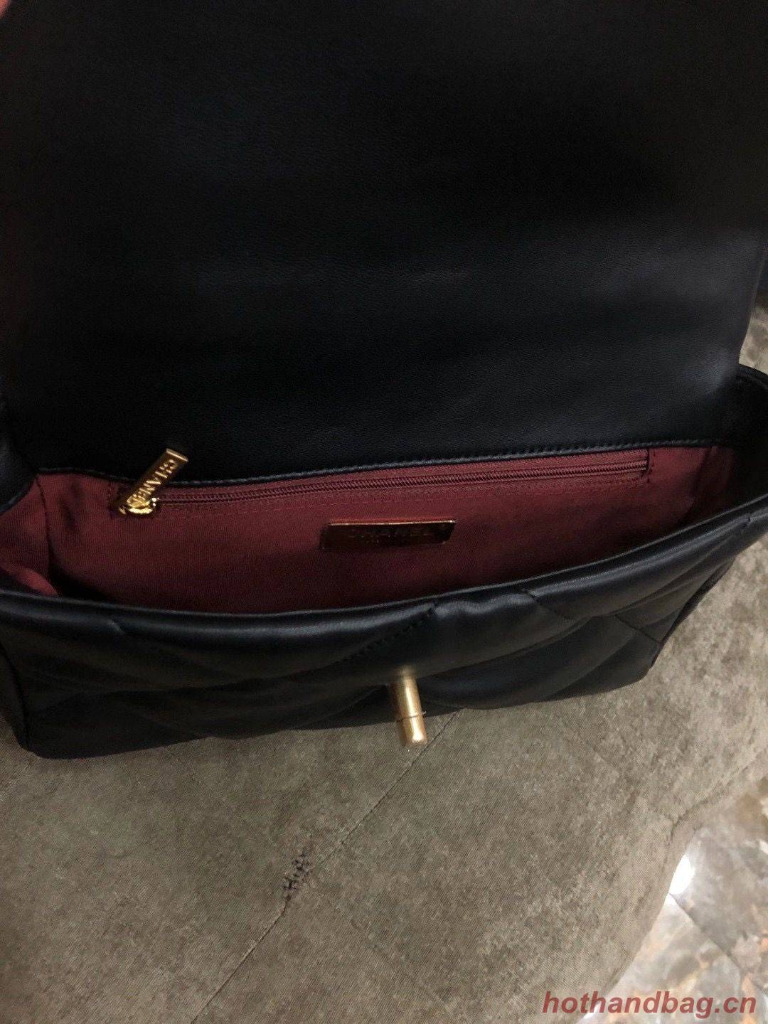 Chanel Origianl Leather 19 Flap Bag AS1160 Black Chanel Origianl Leather 19 Flap Bag AS1160 Black