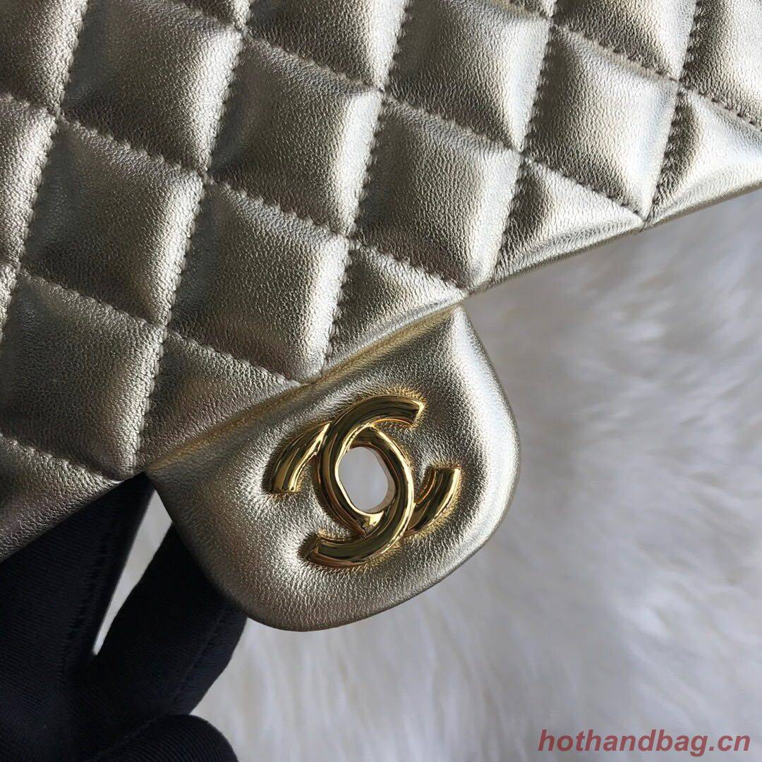 CHANEL Classic Handbag Lambskin 1112 GOLD CHANEL Classic Handbag Lambskin 1112 GOLD