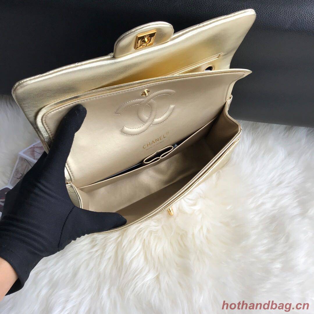 CHANEL Classic Handbag Lambskin 1112 GOLD CHANEL Classic Handbag Lambskin 1112 GOLD