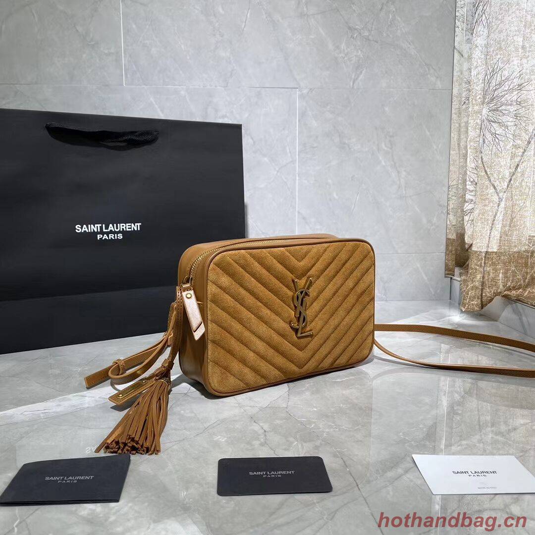Yves Saint Laurent IN SUEDE AND SMOOTH LEATHER Y520534E Brown Yves Saint Laurent IN SUEDE AND SMOOTH LEATHER Y520534E Brown