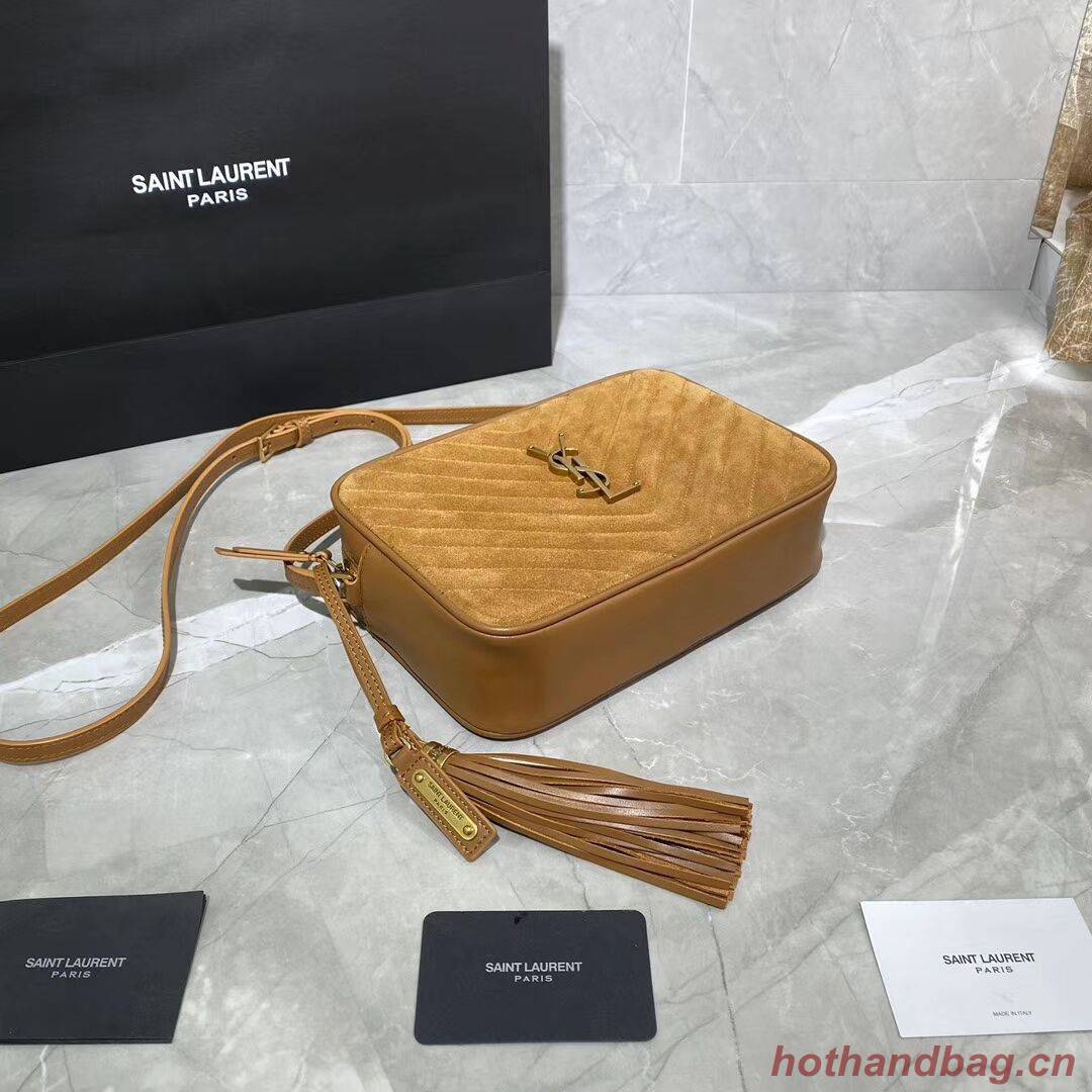 Yves Saint Laurent IN SUEDE AND SMOOTH LEATHER Y520534E Brown Yves Saint Laurent IN SUEDE AND SMOOTH LEATHER Y520534E Brown