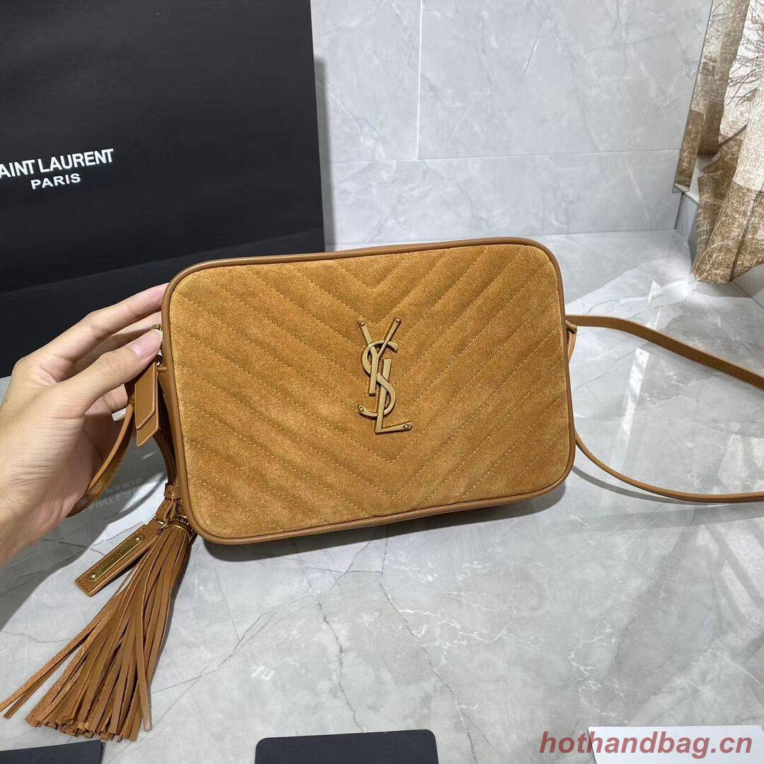 Yves Saint Laurent IN SUEDE AND SMOOTH LEATHER Y520534E Brown Yves Saint Laurent IN SUEDE AND SMOOTH LEATHER Y520534E Brown