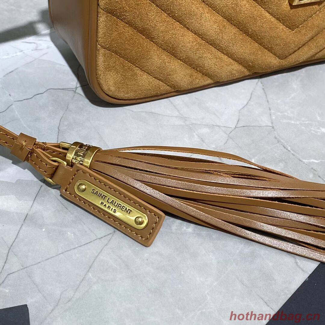 Yves Saint Laurent IN SUEDE AND SMOOTH LEATHER Y520534E Brown Yves Saint Laurent IN SUEDE AND SMOOTH LEATHER Y520534E Brown