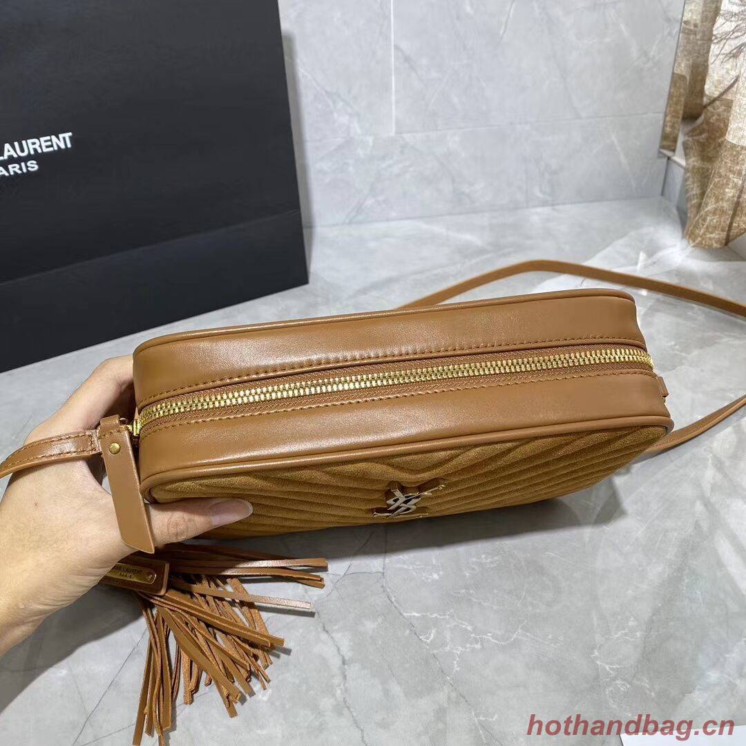 Yves Saint Laurent IN SUEDE AND SMOOTH LEATHER Y520534E Brown Yves Saint Laurent IN SUEDE AND SMOOTH LEATHER Y520534E Brown