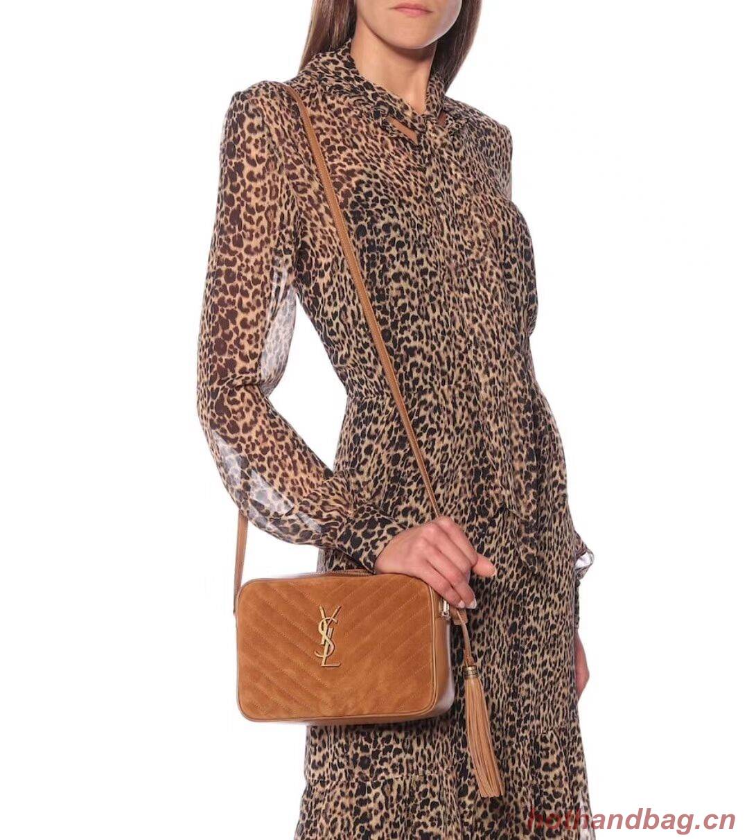 Yves Saint Laurent IN SUEDE AND SMOOTH LEATHER Y520534E Brown Yves Saint Laurent IN SUEDE AND SMOOTH LEATHER Y520534E Brown