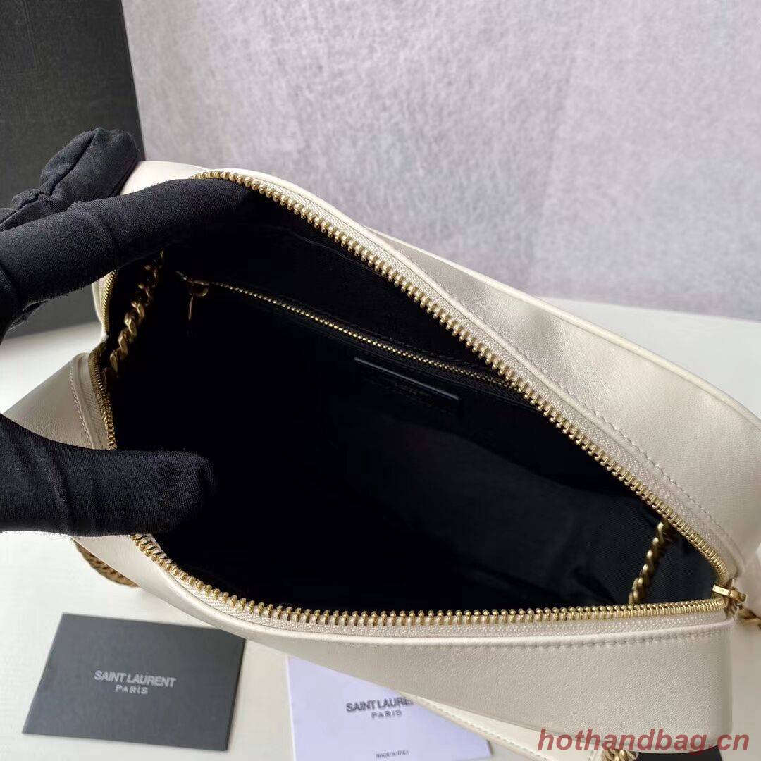 Yves Saint Laurent Calfskin Leather Shoulder Bag Y625386 white Yves Saint Laurent Calfskin Leather Shoulder Bag Y625386 white