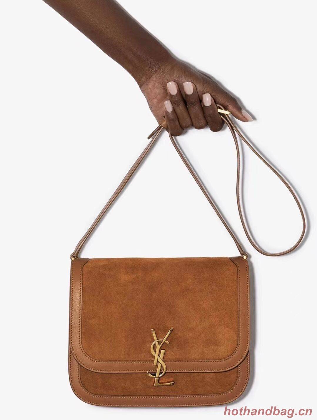 Yves Saint Laurent IN SUEDE AND SMOOTH LEATHER Y535025E brown Yves Saint Laurent IN SUEDE AND SMOOTH LEATHER Y535025E brown