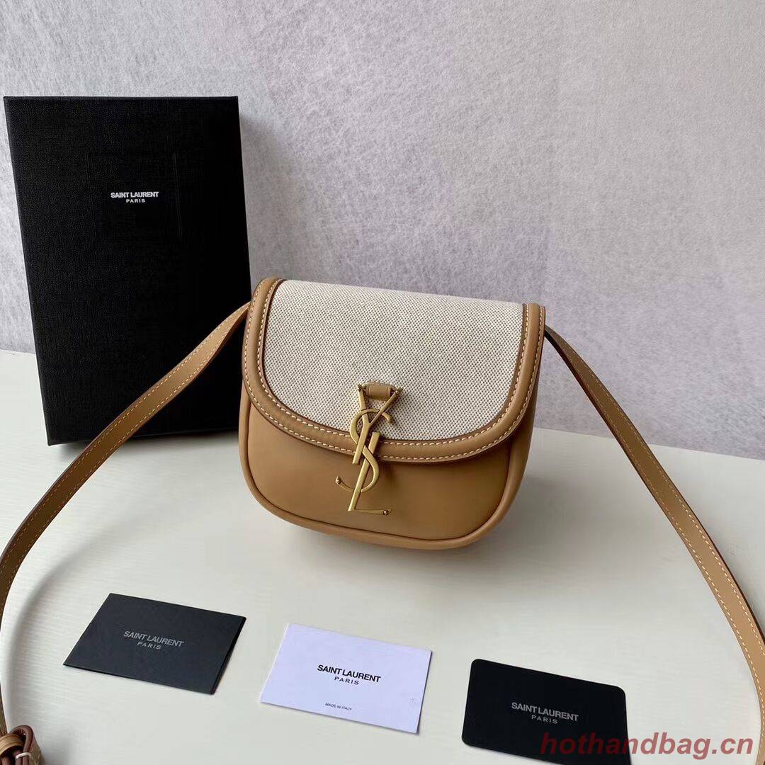 Yves Saint Laurent IN CANVAS AND LEATHER Y650123H Apricot Yves Saint Laurent IN CANVAS AND LEATHER Y650123H Apricot