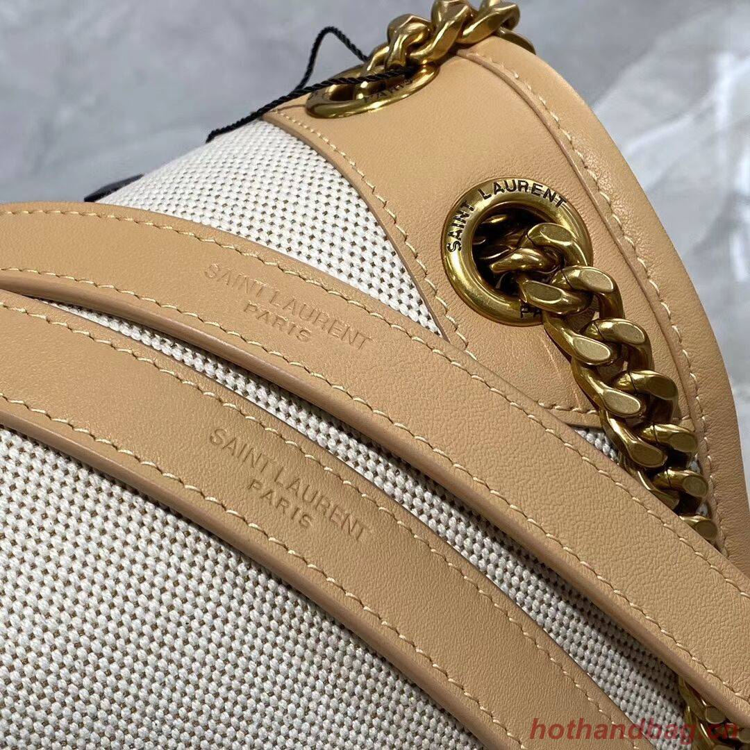 Yves Saint Laurent IN CANVAS AND LEATHER Y698894H Apricot Yves Saint Laurent IN CANVAS AND LEATHER Y698894H Apricot