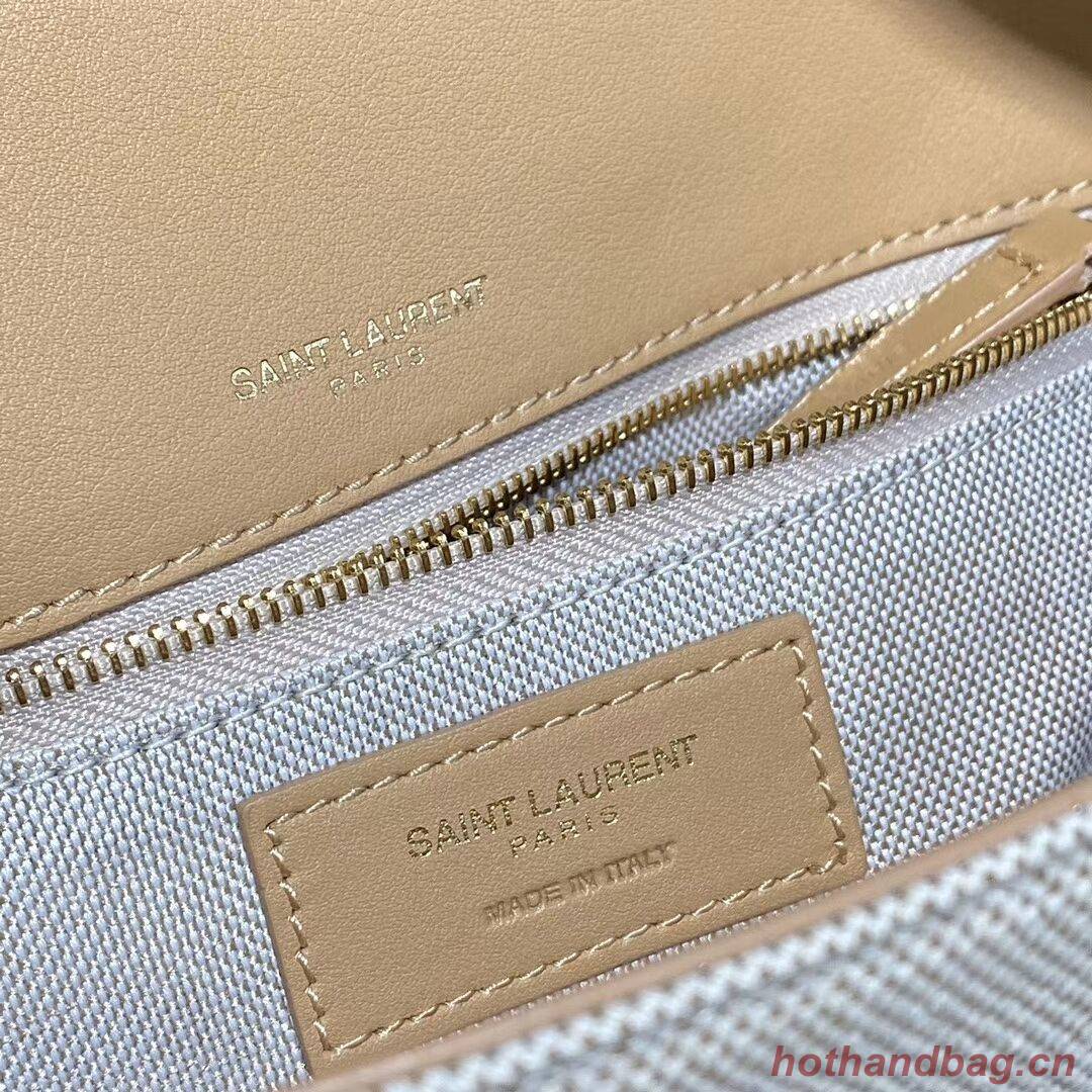 Yves Saint Laurent IN CANVAS AND LEATHER Y698894H Apricot Yves Saint Laurent IN CANVAS AND LEATHER Y698894H Apricot