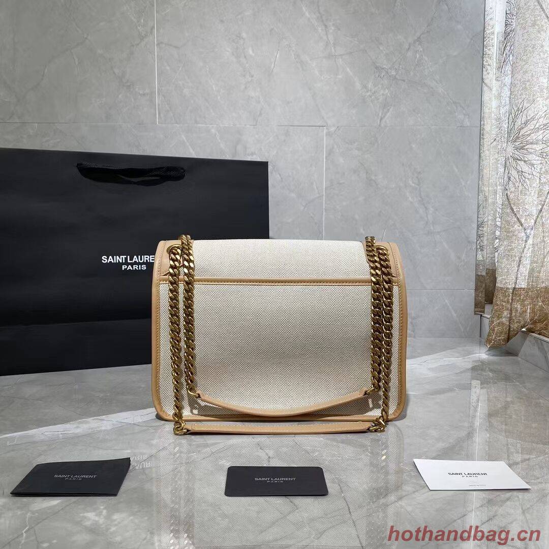 Yves Saint Laurent IN CANVAS AND LEATHER Y698894H Apricot Yves Saint Laurent IN CANVAS AND LEATHER Y698894H Apricot