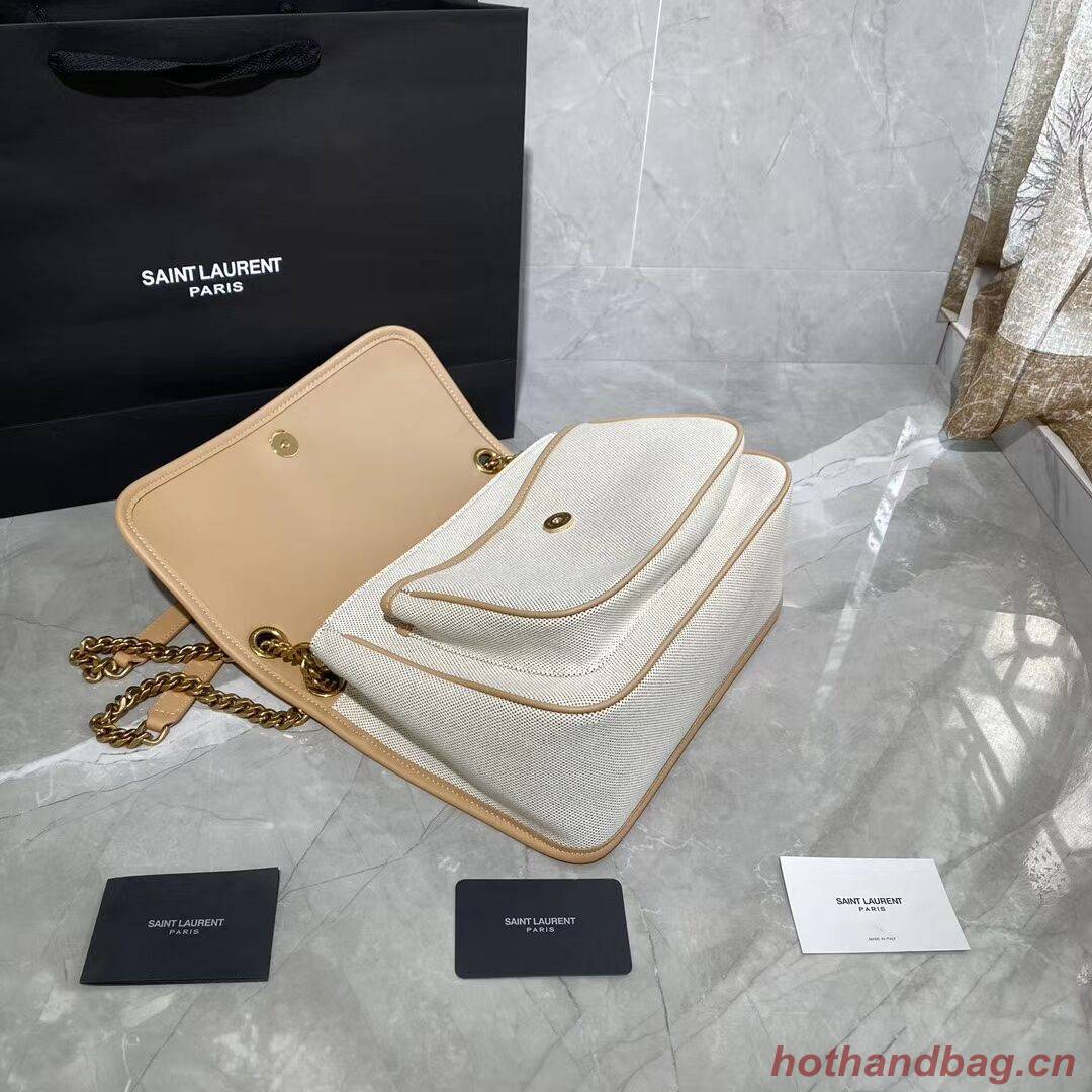Yves Saint Laurent IN CANVAS AND LEATHER Y698894H Apricot Yves Saint Laurent IN CANVAS AND LEATHER Y698894H Apricot