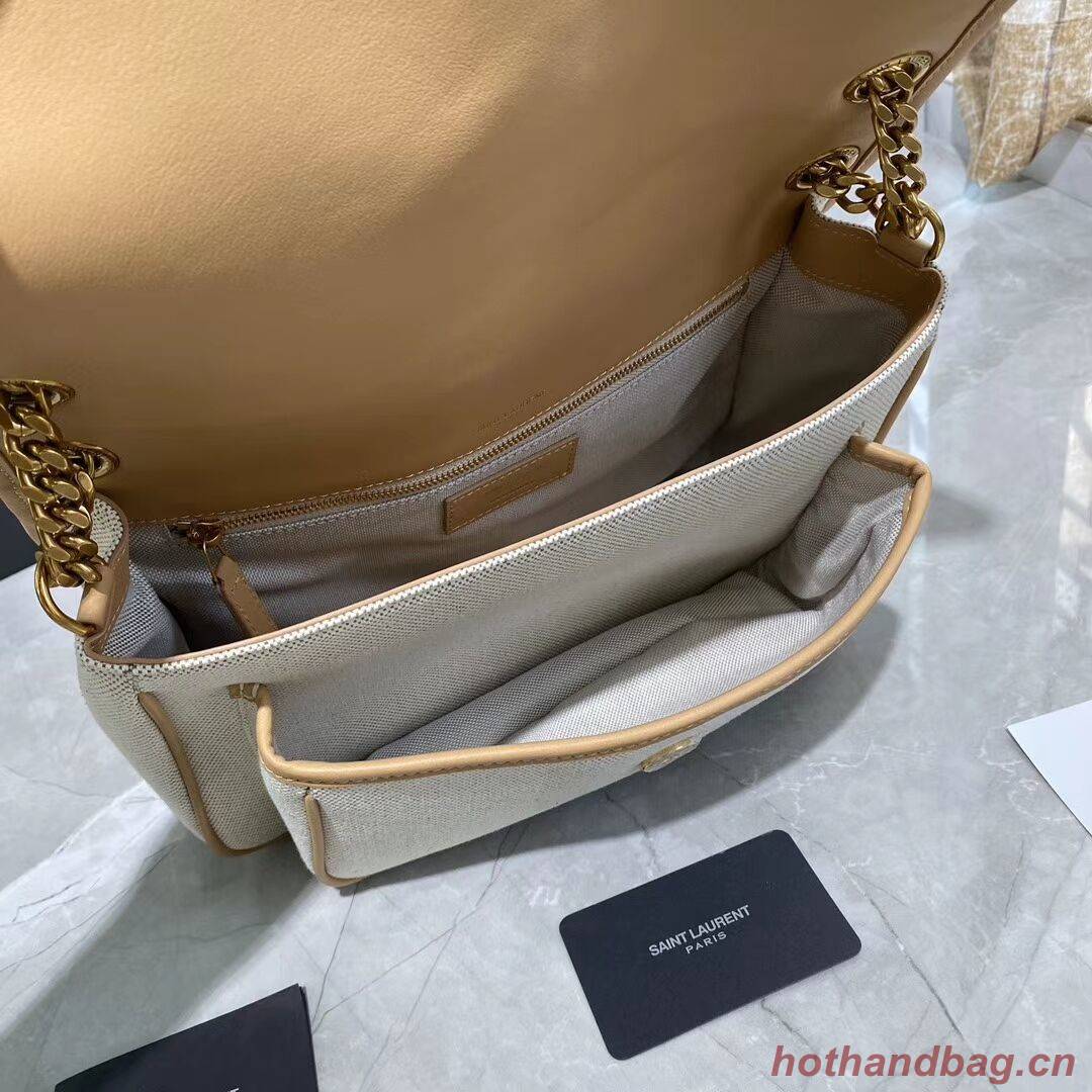 Yves Saint Laurent IN CANVAS AND LEATHER Y698894H Apricot Yves Saint Laurent IN CANVAS AND LEATHER Y698894H Apricot