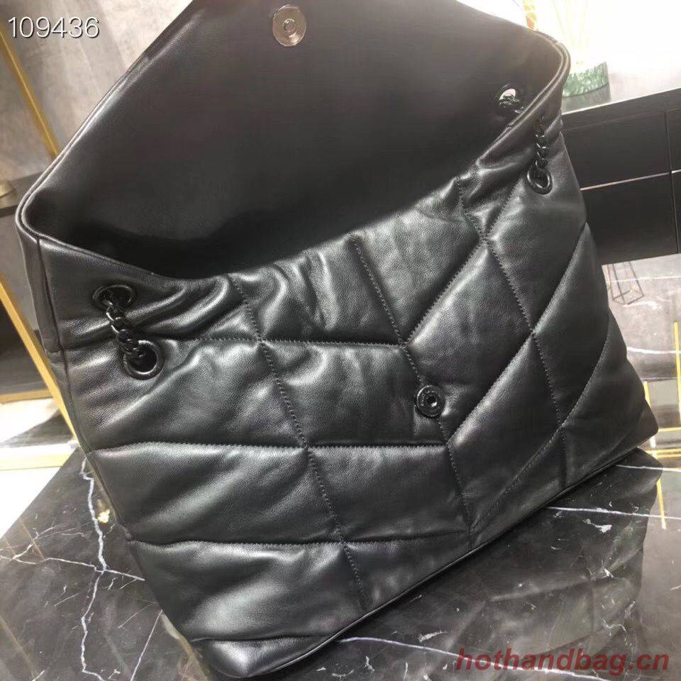 Yves Saint Laurent LOULOU PUFFER IN QUILTED CRINKLED MATTE LEATHER MEDIUM BAG Y577475 Black Yves Saint Laurent LOULOU PUFFER IN QUILTED CRINKLED MATTE LEATHER MEDIUM BAG Y577475 Black