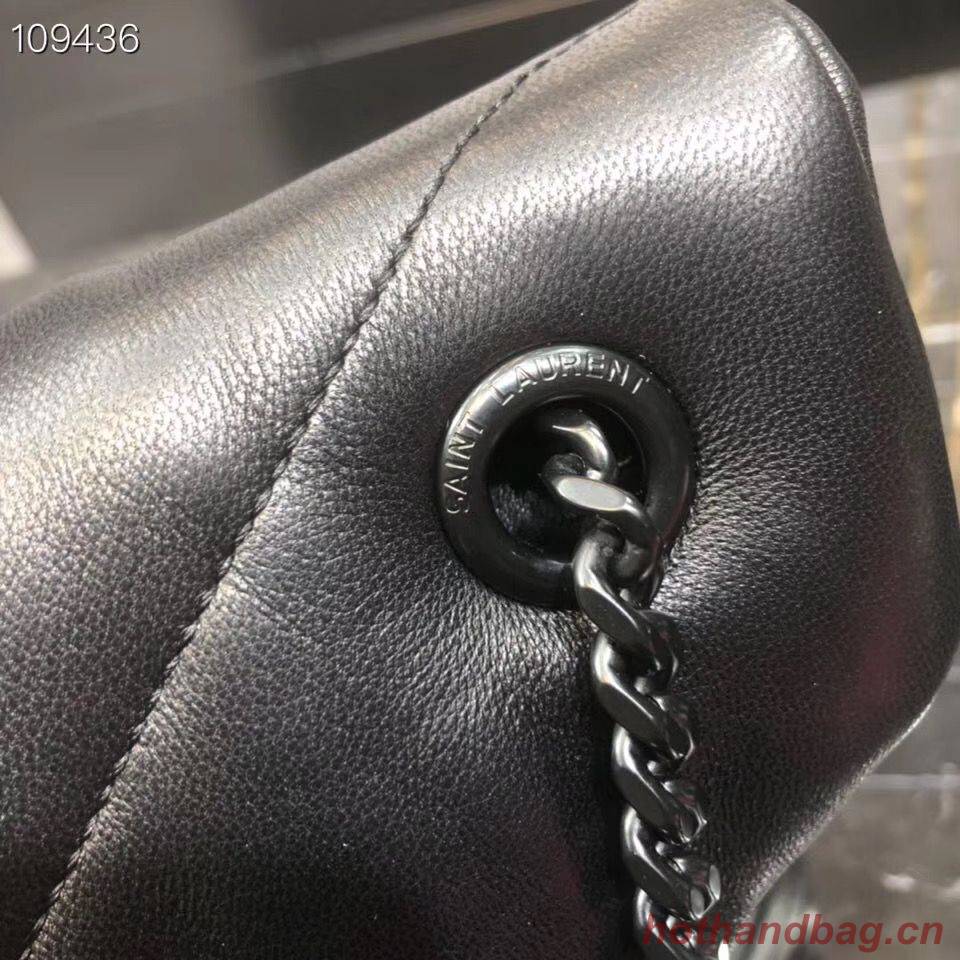 Yves Saint Laurent LOULOU PUFFER IN QUILTED CRINKLED MATTE LEATHER MEDIUM BAG Y577475 Black Yves Saint Laurent LOULOU PUFFER IN QUILTED CRINKLED MATTE LEATHER MEDIUM BAG Y577475 Black