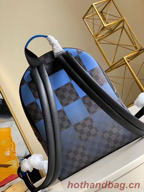 Louis Vuitton Damier Graphite Canvas Original Leather Backpack N40402 Blue Louis Vuitton Damier Graphite Canvas Original Leather Backpack N40402 Blue