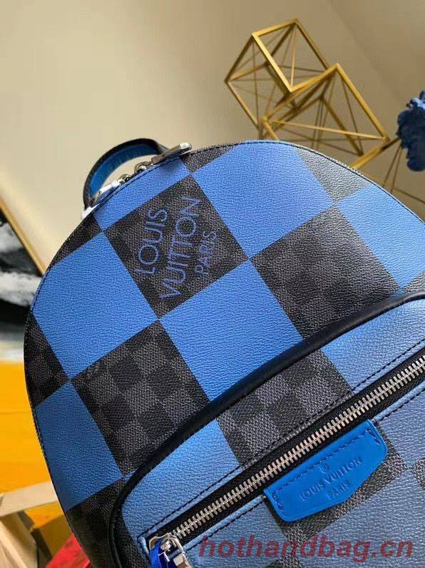 Louis Vuitton Damier Graphite Canvas Original Leather Backpack N40402 Blue Louis Vuitton Damier Graphite Canvas Original Leather Backpack N40402 Blue