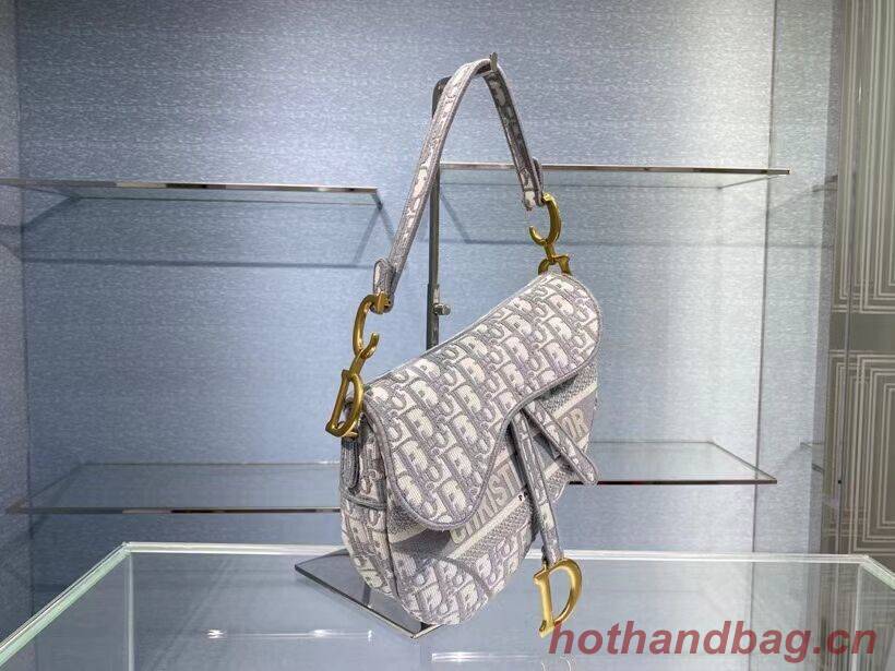 SADDLE BAG Dior Oblique Embroidered Velvet C0044 gray SADDLE BAG Dior Oblique Embroidered Velvet C0044 gray