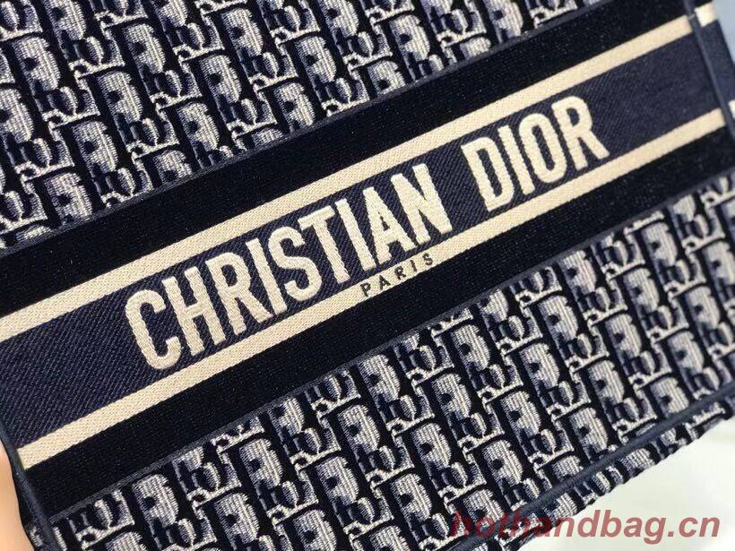 SMALL DIOR BOOK TOTE blue Dior Oblique Embroidered Velvet M1287Z SMALL DIOR BOOK TOTE blue Dior Oblique Embroidered Velvet M1287Z