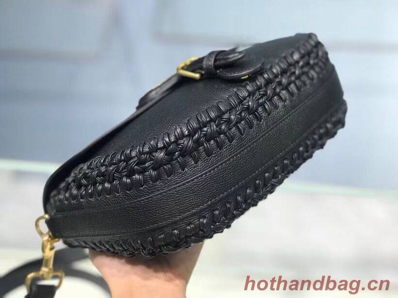 MEDIUM DIOR BOBBY BAG Black Grained Calfskin with Whipstitched Seams M9319UB MEDIUM DIOR BOBBY BAG Black Grained Calfskin with Whipstitched Seams M9319UB