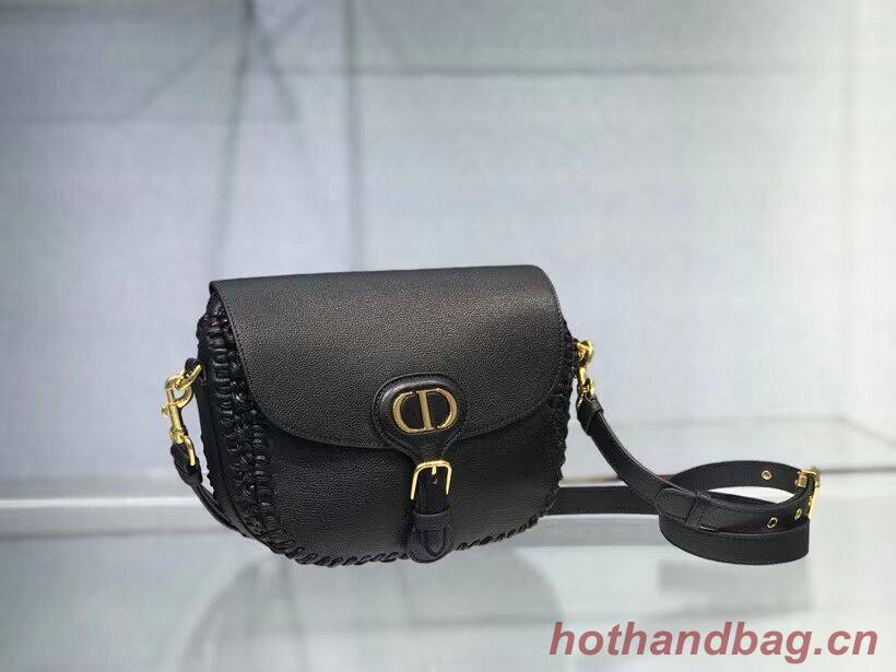 MEDIUM DIOR BOBBY BAG Black Grained Calfskin with Whipstitched Seams M9319UB MEDIUM DIOR BOBBY BAG Black Grained Calfskin with Whipstitched Seams M9319UB