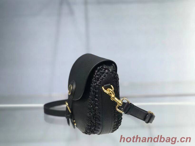 MEDIUM DIOR BOBBY BAG Black Grained Calfskin with Whipstitched Seams M9319UB MEDIUM DIOR BOBBY BAG Black Grained Calfskin with Whipstitched Seams M9319UB