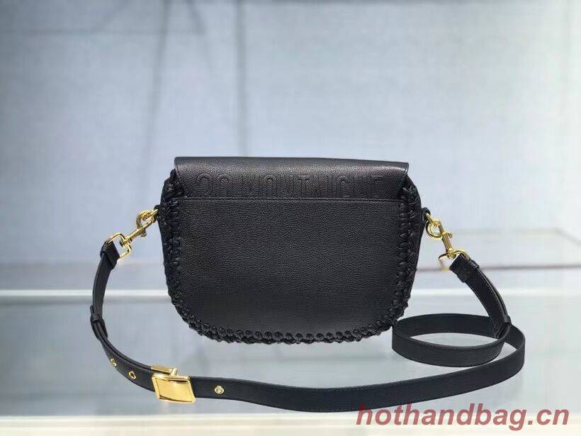 MEDIUM DIOR BOBBY BAG Black Grained Calfskin with Whipstitched Seams M9319UB MEDIUM DIOR BOBBY BAG Black Grained Calfskin with Whipstitched Seams M9319UB